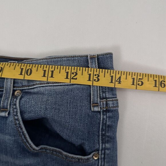 McGuire Jeans Womens 27 Blue Wide Leg Distressed Crop Raw Hem Denim Boho Summer - Picture 6 of 9